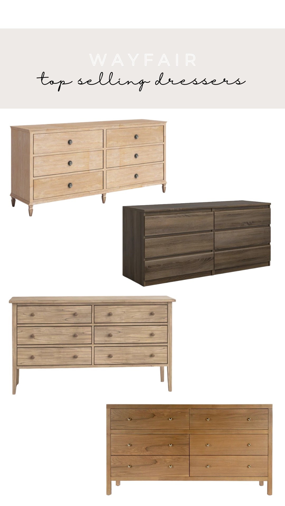Wayfair top selling dressers, Victoria six drawer dresser, Celine dresser, pottery barn Sausalito dresser dupe, pottery barn Sausalito dresser look for less, pottery barn Sausalito dresser look for less, pottery barn look for less, pottery barn inspired, pottery barn look alike, birch lane dresser, Wayfair finds, affordable dressers, wood dresser, natural wood dresser, neutral home aesthetic, neutral home finds, neutral bedroom furniture





#LTKHome #LTKSaleAlert