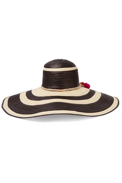 Sophie Anderson - Corozon Pompom-embellished Woven Straw Hat - Ivory | NET-A-PORTER (US)