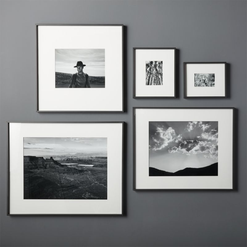 Gallery Black Frames with White Mats | CB2 | CB2