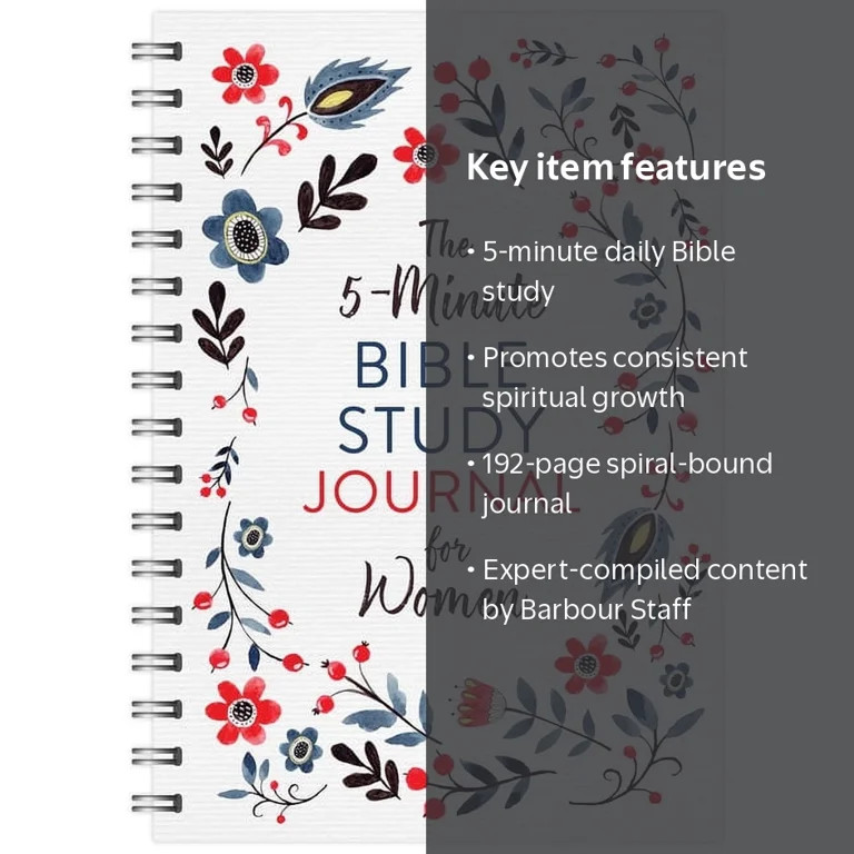 Compiled by Barbour Staff The 5-Minute Bible Study Spiral Bound Blank Diaries and Journals for Wo... | Walmart (US)
