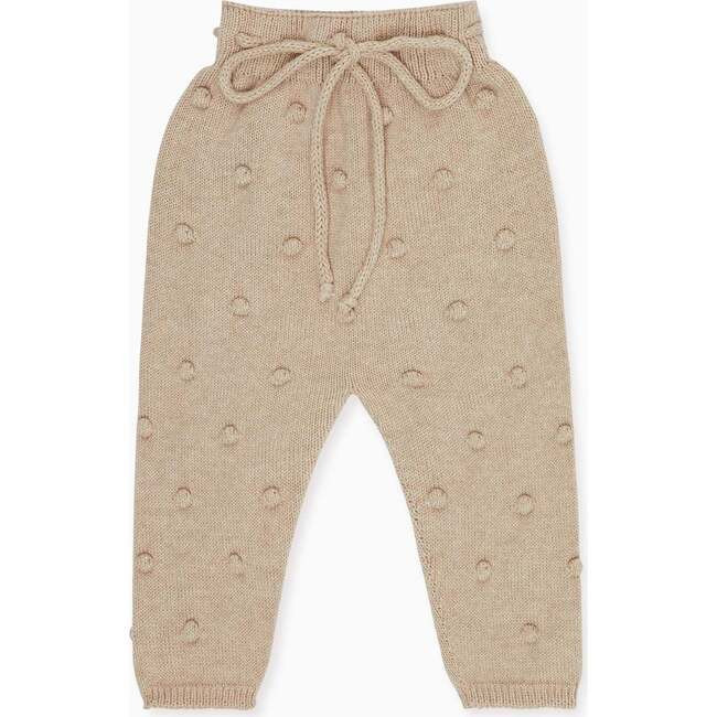 Porcia Cotton Baby Knitted Trousers, Taupe | Maisonette