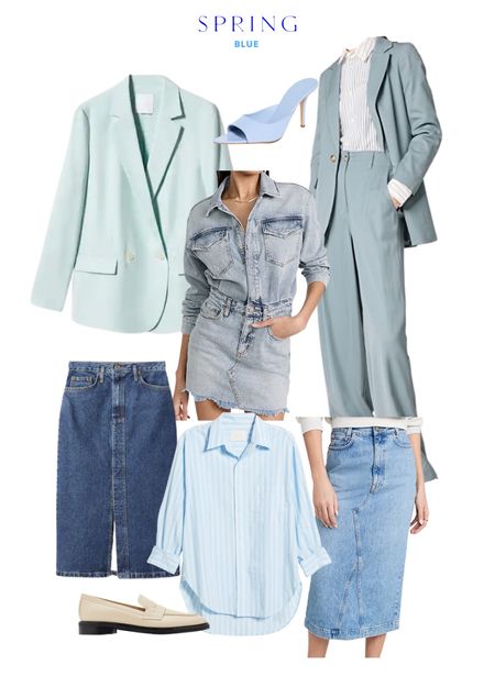 Spring blue love! I linked two of my favorite long, denim pencil skirts that I love to style. The perfect mix for this in-between weather. 

spring l spring outfit l jean skirt l jean long skirt l button up l button down l blazer l blue blazer l green blazer l suit l blue suit 

#LTKSeasonal