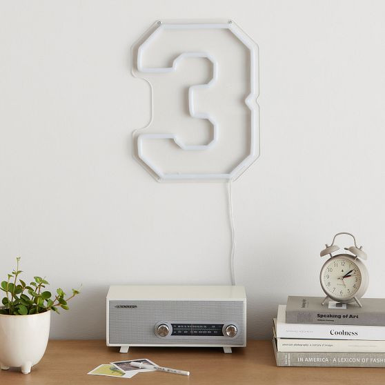Create Your Own - Single Letter Varsity Neon LED Wall Light | Pottery Barn Teen