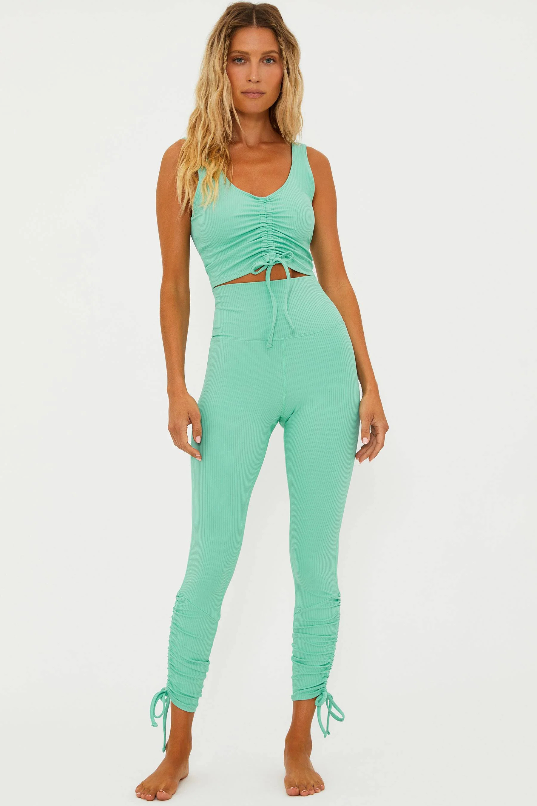 Alessia Legging Jade Sky | Workout Leggings | Beach Riot | Beach Riot