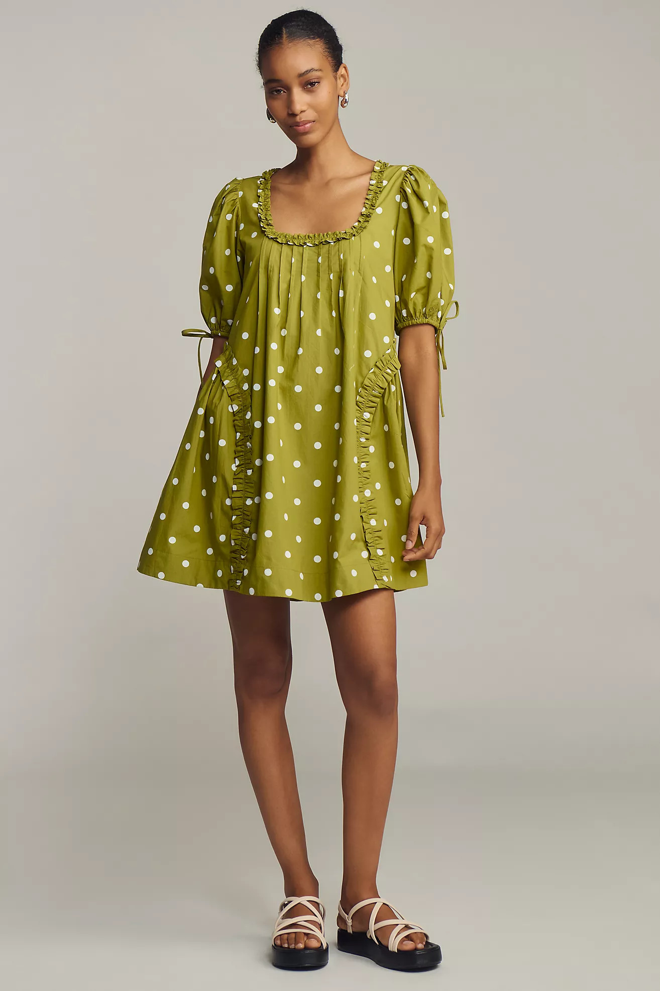 Damson Madder x Anthropologie Meri Mini Swing Dress | Anthropologie (US)