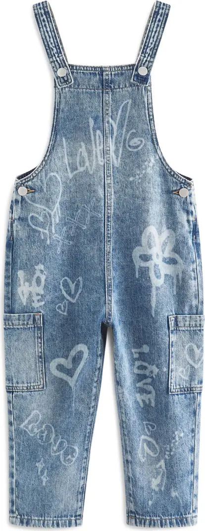 NEXT Kids' Grafitti Print Denim Overalls | Nordstrom | Nordstrom