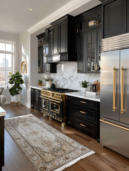 Statement appliances are having a major moment in modern kitchens—and black and gold might be our favorite combination.

For years, beautifully detailed ranges like this were something we mostly associated with designer kitchens, luxury hotels and celebrity homes, while everyday kitchens relied on appliances chosen almost entirely for function. That distinction is changing.

In 2026, the appliance itself is becoming part of the decor. A black range with brushed gold hardware creates an immediate focal point—bold enough to make a statement, yet classic enough to live with for years.

And you don’t need to renovate the entire kitchen around it. If your stove is already up for renewal, choose a statement version and then repeat that brushed gold through cabinet pulls, faucets and other kitchen hardware. Suddenly, the entire room feels connected and intentionally designed.

The modern kitchen isn’t hiding its appliances anymore. It’s making them part of the design.

Shop our black-and-gold appliance and brushed-gold kitchen edits to create the look.

#StatementAppliances #KitchenDesign #BlackAndGold #ElegantAndDriven 

 #LTKHome