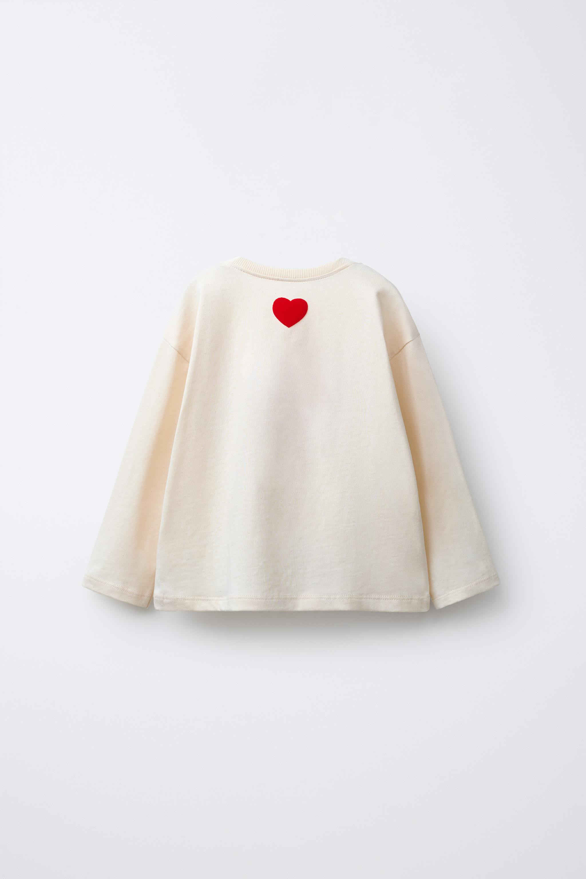 HEART FLOCKED MICKEY AND MINNIE MOUSE \u00a9 DISNEY T-SHIRT | Zara US