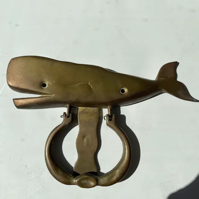 Brass Whale Door Knocker | Chairish