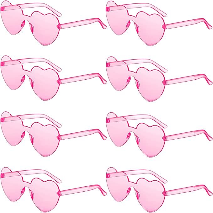 Virtue morals Heart Shape Sunglasses for Valentine Mardi Gras Summer Women's Party Favor | Amazon (US)