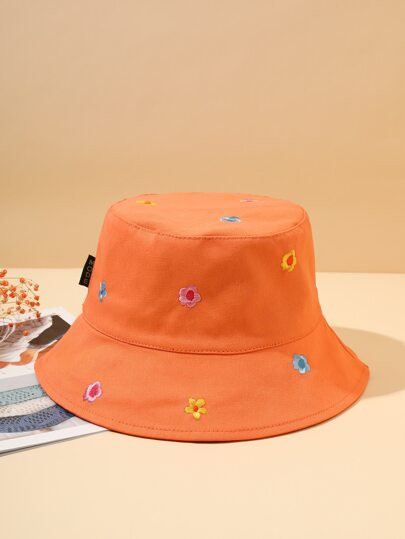 Floral Embroidery Bucket Hat | SHEIN