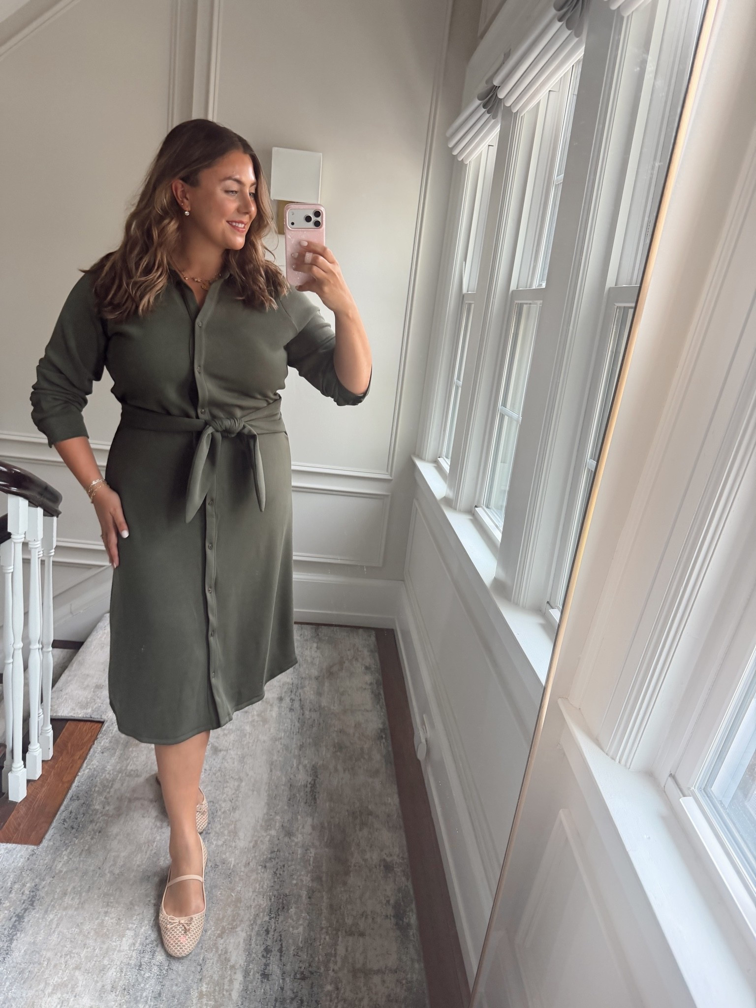 Wearing size 1X in dress - teacher outfit, work outfit, fall dress, midi dress - use CARALYN15 on your first order at @Spanx

#LTKootd #LTKMidsize #LTKWorkwear