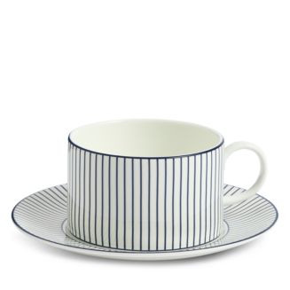 Wedgwood GIO 7.4 oz. Teacup & Saucer Set, Pinstripe White  | Bloomingdale's Home | Bloomingdale's (US)