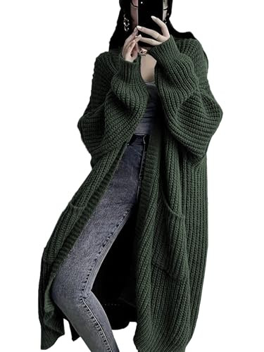 Womens Long Cardigan Sweaters Open Front Oversized Duster with Pocket for Women 2025 Fall Winter ... | Amazon (US)