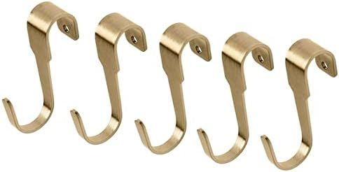 HULTARP Steel Hook Polished Brass Gold Color (5 Pack) 2 3/4" Storage Hanger 104.487.78 | Amazon (US)