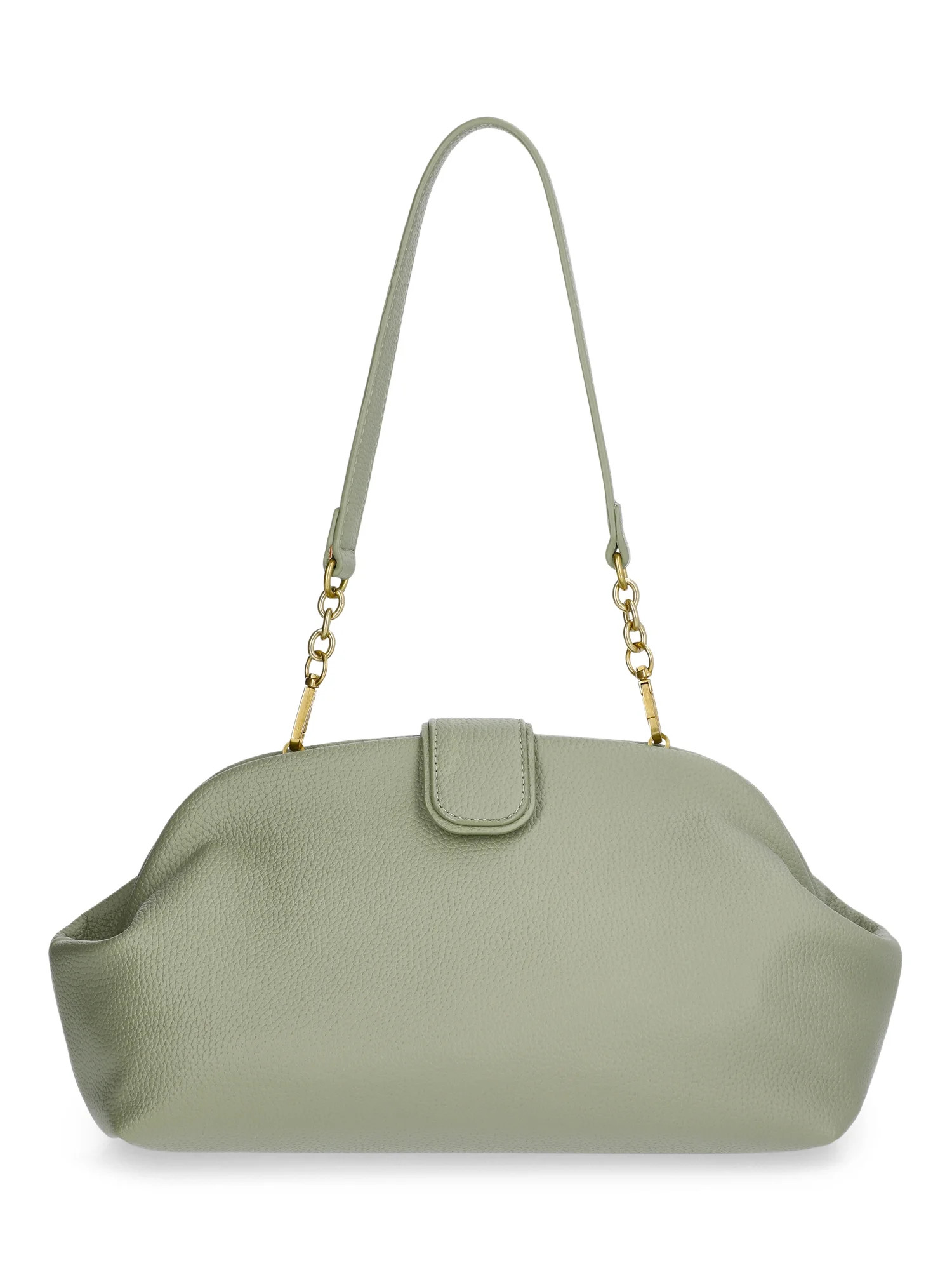 Free Assembly Women's Faux Leather Clutch Handbag, Sage Green | Walmart (US)