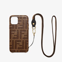 Brown leather cover - iPHONE 11 PRO CASE | Fendi | Fendi Online Store | Fendi