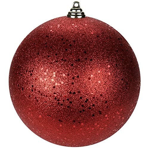 Christmas Ornaments Balls 7.1" Large Christmas Decorations Xmas Tree Shatterproof Big Red Christmas Ball Ornaments with Hanging Loop for Wedding Holiday Halloween Party Indoor Outdoor Decor | Amazon (US)