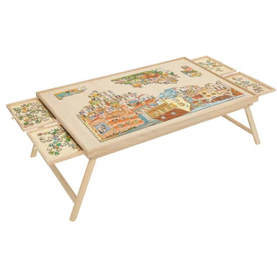 26.2" x 34.2" Wooden Jigsaw Puzzle Table Puzzle Board with Cover for Adults & Kids Gifts 1500 PCS | Wayfair Professional