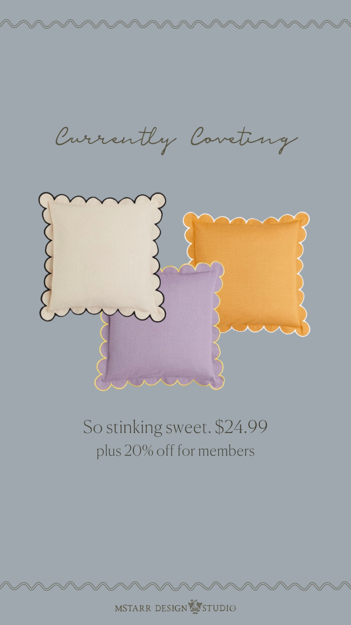 Currently Coveting…H&M Home scalloped edge pillow covers. $24.99 plus 20% off for members. 

Linen pillows, affordable decor; home decor, embroidered edge 

#LTKFind #LTKsalealert #LTKhome