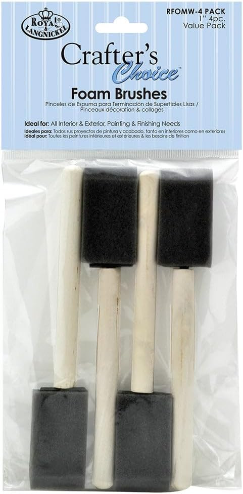 Royal & Langnickel - Crafter's Choice 4 Count 1" Foam Brushes | RFOMW-4PACK | Amazon (US)