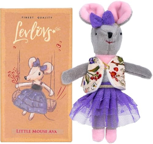 LEVLOVS Mouse in a Box Birthday Mouse Baby Mice in a Cheese Box Baby Registry Gift Birthday Gift ... | Amazon (US)