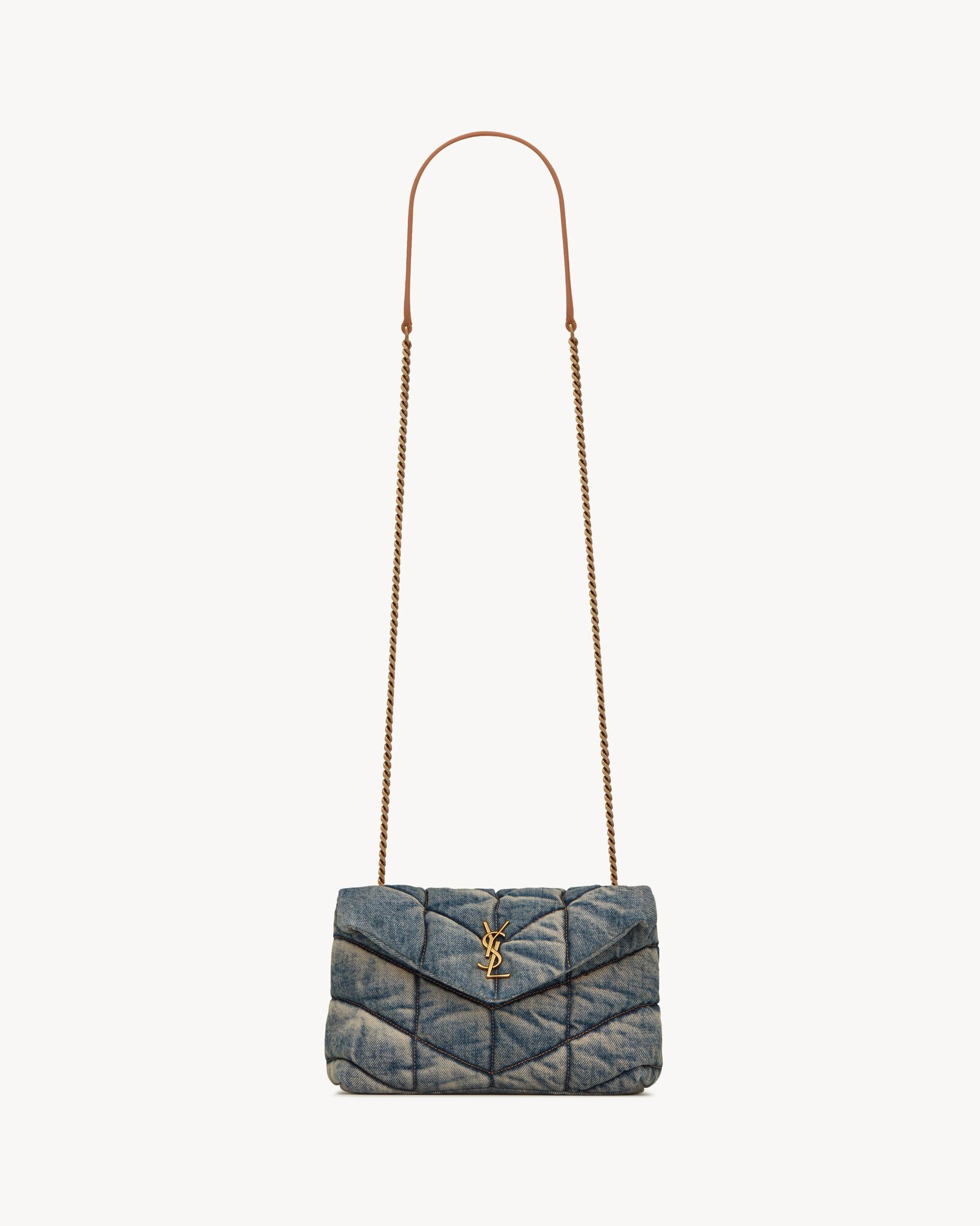 puffer toy bag in denim | Saint Laurent Inc. (Global)