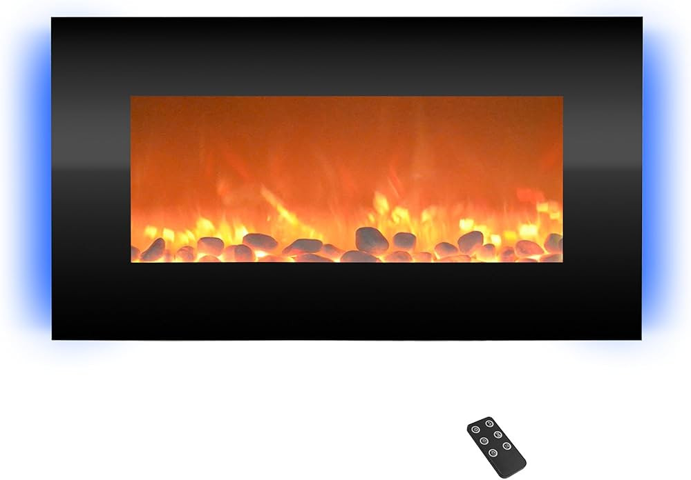 Electric Fireplace - 30 Inch Wall Mounted Fireplace - 13 Backlight Colors and Remote Controlled L... | Amazon (US)