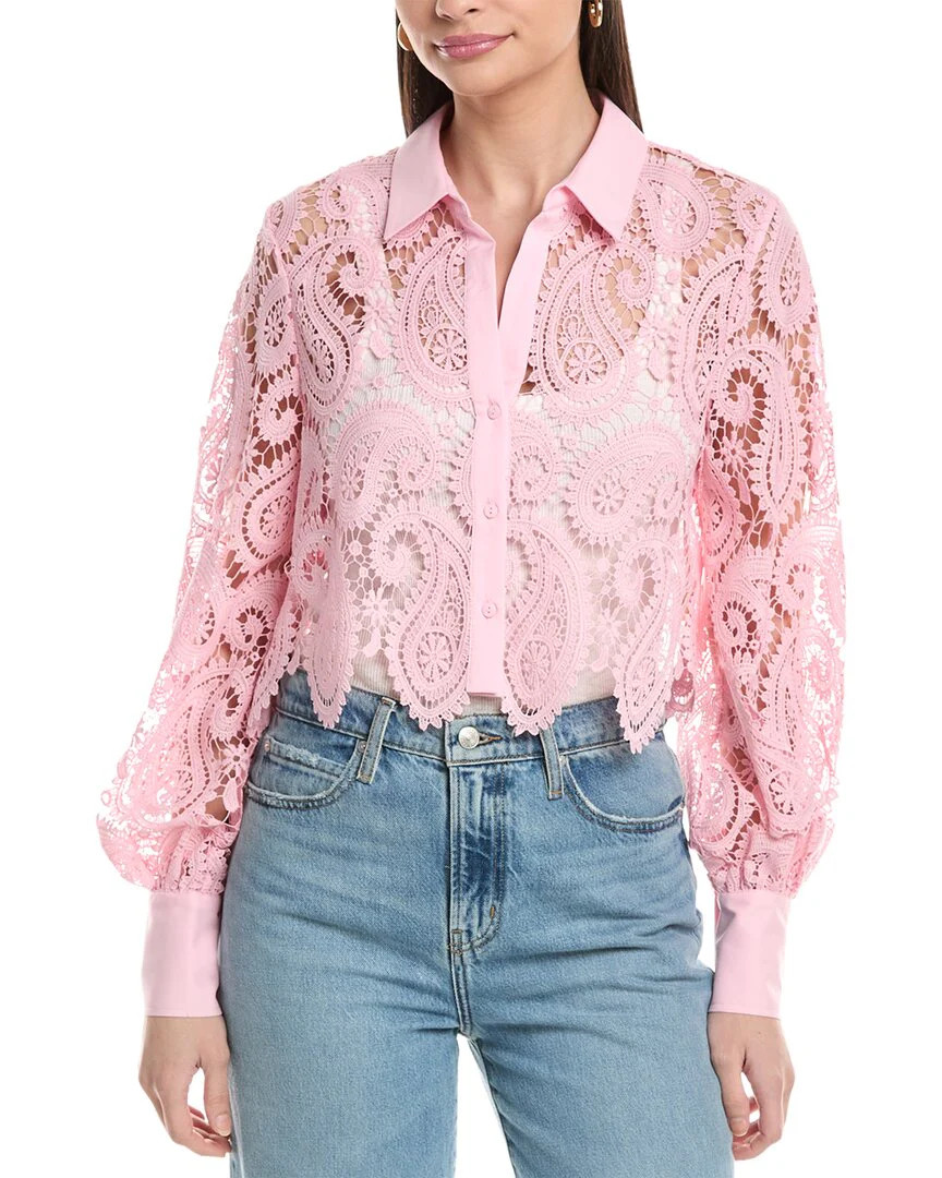 L'AGENCE Odelia Crop Button-Down Shirt | Shop Simon