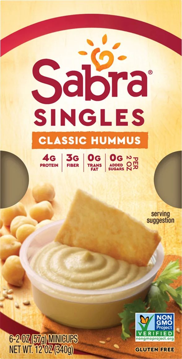 Sabra Singles Classic Hummus 2 oz (6 pack) - Walmart.com | Walmart (US)