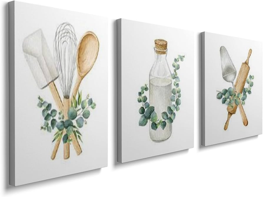 prinfantasy Kitchen Wall Art Canvas Frame - Aesthetic Decor Paintings for Home Dinner Room 30x40 ... | Amazon (UK)