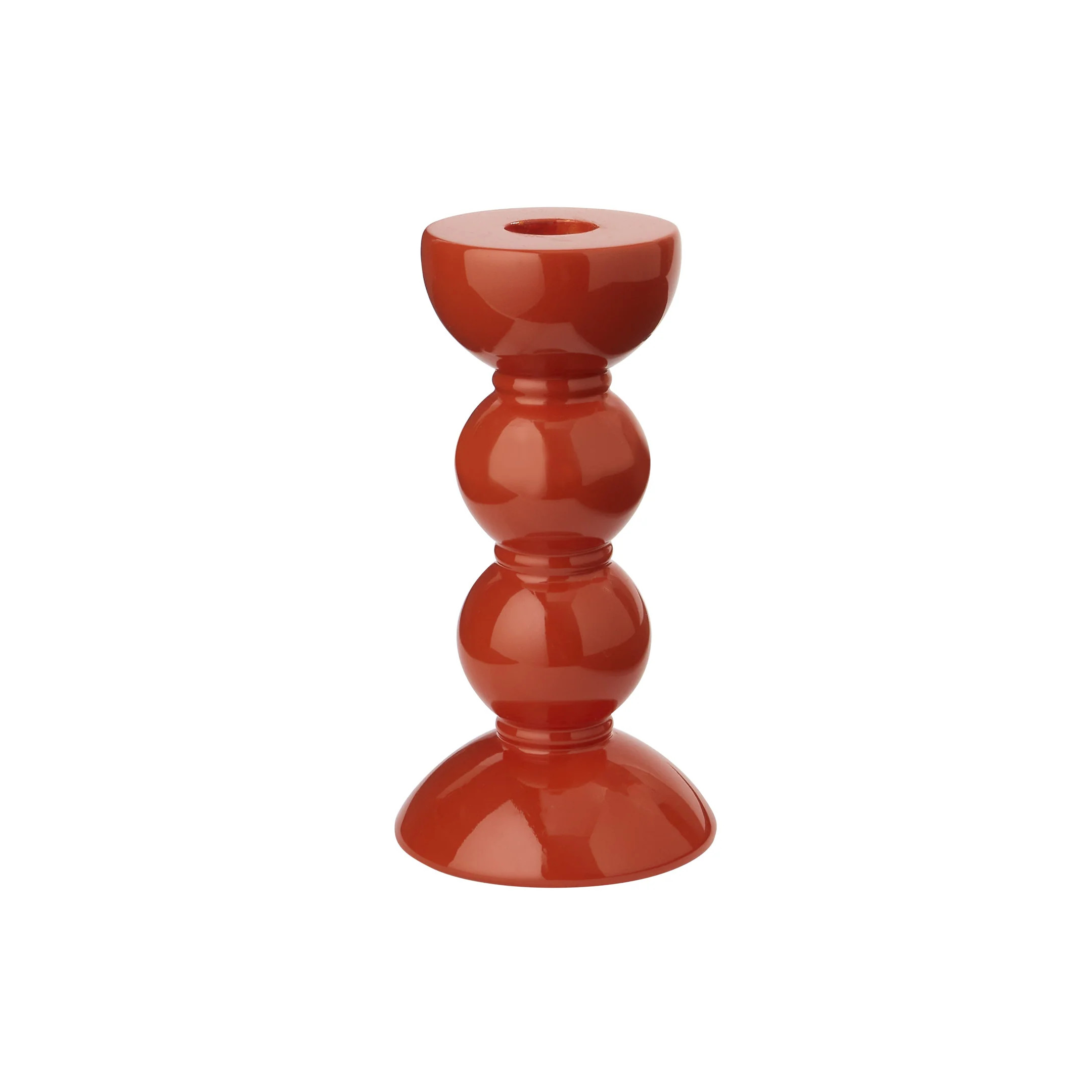 Medium Orange Bobbin Candlestick - 14cm | Addison Ross US