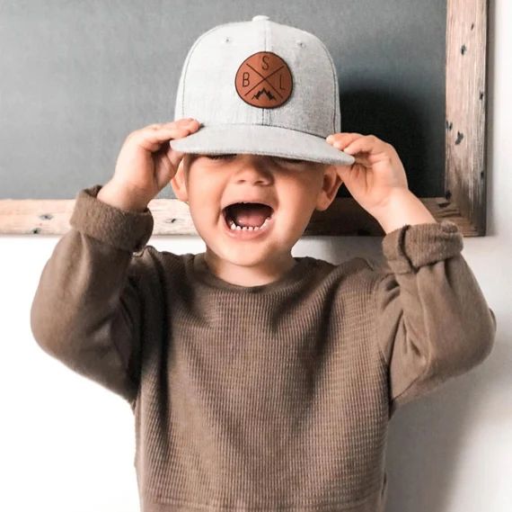 Circle Initials | Personalized | Symbol | Custom Infant Toddler Kids Youth Baby Snapback Hat | Ch... | Etsy (US)