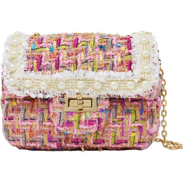 Classic Tweed Handbag, Pink | Maisonette