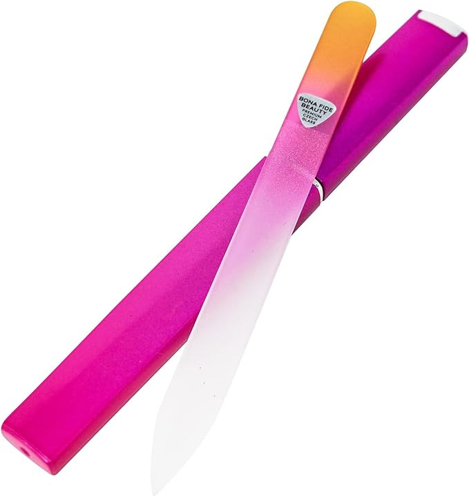 Amazon.com : Glass Files for Nails, Professional Manicure Glass Fingernail Files with Cases, Gent... | Amazon (US)