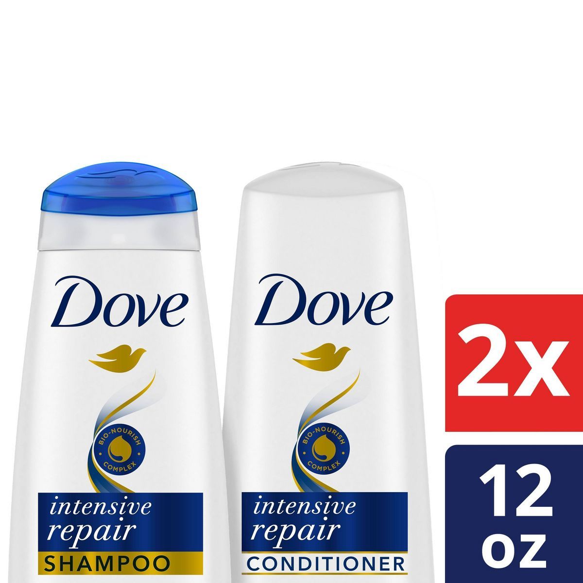 Dove Beauty Intensive Repair Shampoo & Conditioner Set for Damaged Hair - 12 fl oz/ 2ct | Target