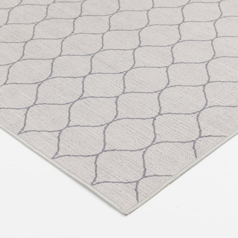 Better Homes & Gardens Geometric Machine Washable Area Rug, Ivory, 5'x7' - Walmart.com | Walmart (US)