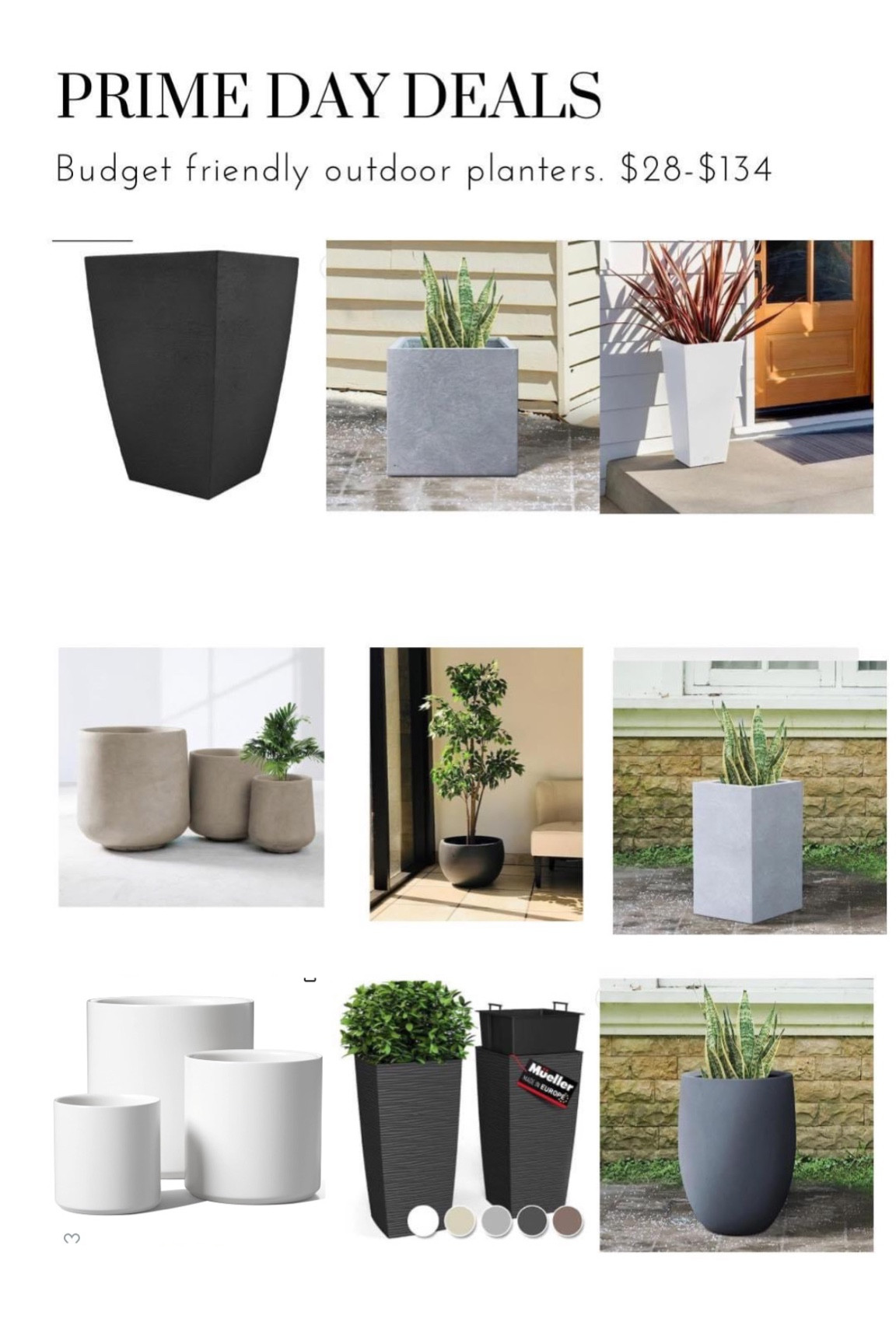 Round up of best priced planters I found. Some indoor, some outdoor, and some both indoor & outdoor!! 