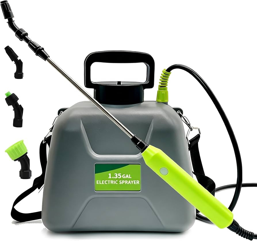 1.35 Gallon Battery Powered Sprayer, Covers 3,000 Sq Ft per Tank \u2013 Electric Sprayer with 3 I... | Amazon (US)