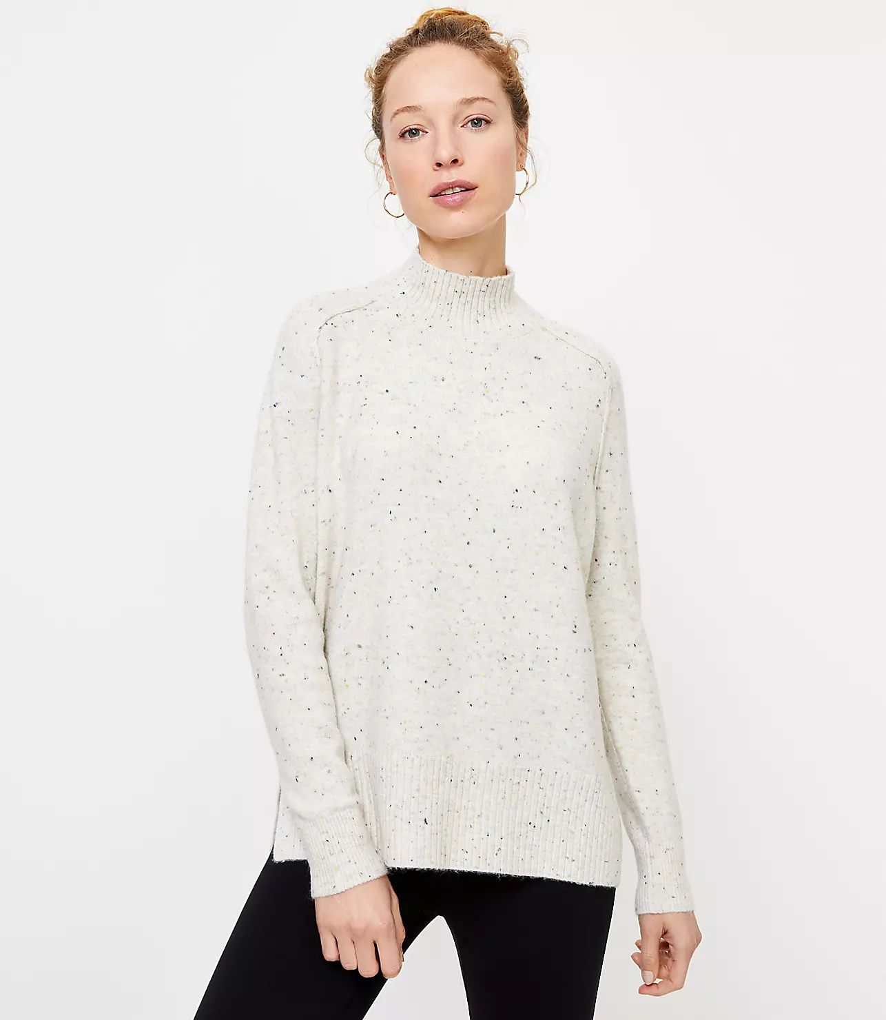 Flecked Tunic Sweater | LOFT