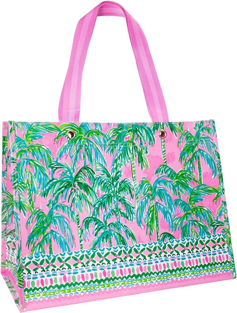 Lilly Pulitzer XL Market Shopper Bag, Oversize Reusable Grocery Tote with Comfortable Shoulder St... | Amazon (US)
