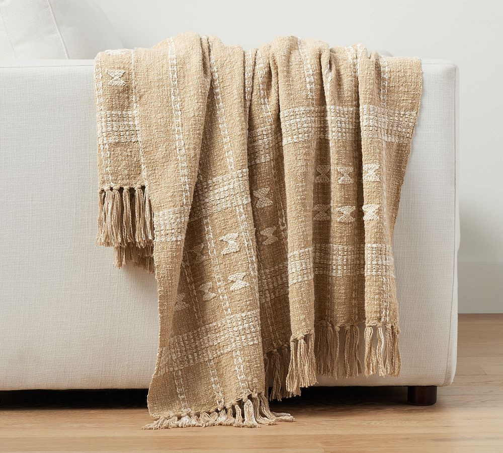 Mullen Handwoven Cotton Throw Blanket | Pottery Barn (US)