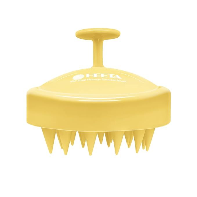 HEETA Hair Shampoo Brush, Scalp Care Hair Brush with Soft Silicone Scalp Massager (Yellow) | Amazon (US)