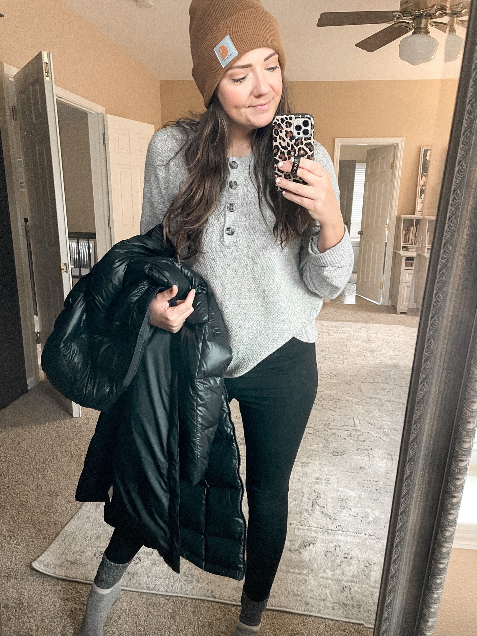 Today's rainy day 'fit check. I love a good henley- mine (from Target) is sold out, but found a super cute option on Amazon! 

#LTKunder50 #LTKSeasonal #LTKsalealert