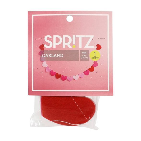 Valentine's Day Felt Heart Garland Party Décor - Spritz™ | Target