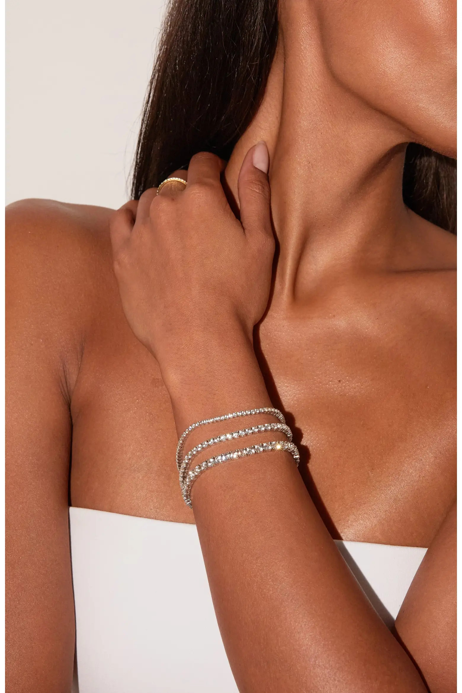 Lab Grown 6ct White Sapphire Tennis Bracelet (Women) | Nordstrom | Nordstrom