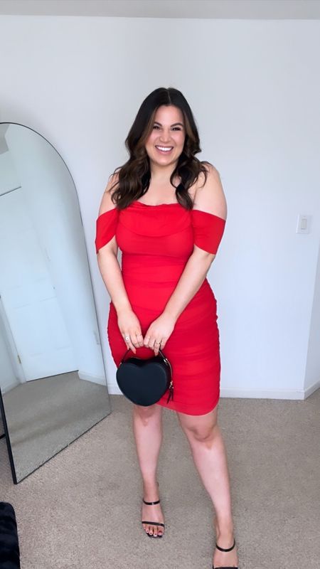 Valentine’s Day Outfit 
Shapewear from Spanx - size XL *use code KELLYELIZXSPANX to save 
Dress - size L (reviews said to size down, fits great) 
Heels - size 10
Heart earrings from @claybykld on IG

#valentinesday #valentinesdayoutfit #dress #goingoutdress #amazondress #datenightoutfit 

#LTKcurves #LTKstyletip #LTKSeasonal