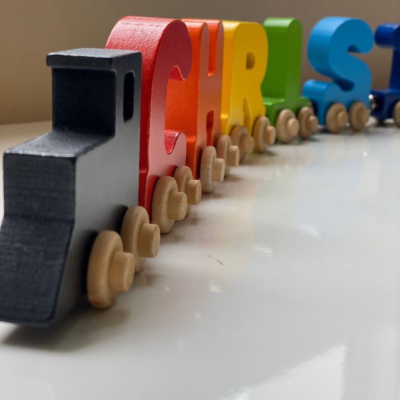 Build Your Own Train With Bright Colorful Letters. - Etsy | Etsy (US)