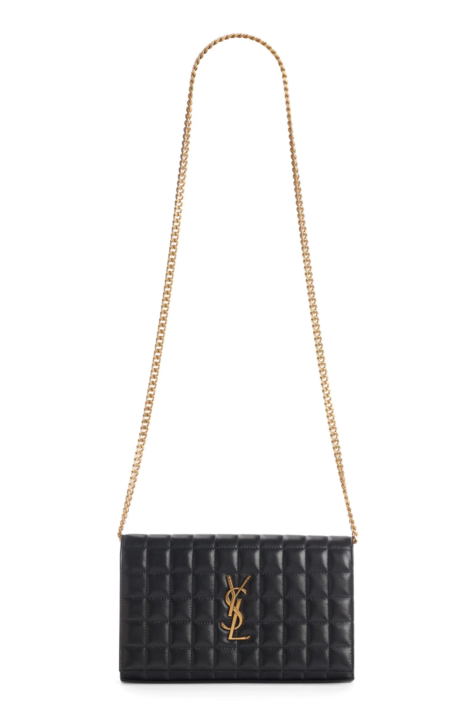 Cassandre Quilted Leather Wallet on a Chain | Nordstrom