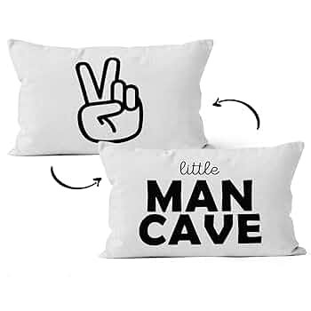 HIWX Preppy Pillow Covers 12x20,Toddler Boy Room Decor,Little Man Cave Preppy Peace Sign Decorati... | Amazon (US)